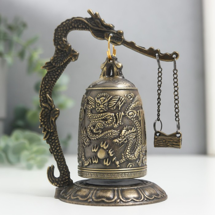 Колокол-гонг металл настольный  Колокол-гонг металл настольный "Дракон" 12х9х7 см