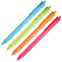 Ручка шариковая автомат. Deli EQ52-BL,гибр.нак 0,7,син.черн,в асс