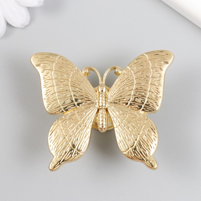 Ручка для шкатулки металл Ручка для шкатулки металл "Бабочка" золото 5,2х6,3 см