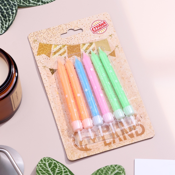 Свечи в торт Свечи в торт "Звезды", 7х0.6 см, 6 шт