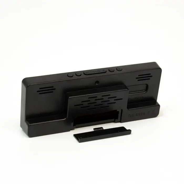 Часы - будильник электронные, настольные, USB, термометр, календарь, 15&times;6.3 см, от батареек ААА