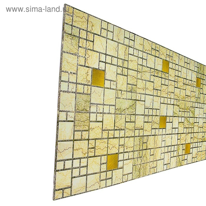 Панель ПВХ Мозаика Мрамор с золотом 955х480 мм шт Панель ПВХ Мозаика Мрамор с золотом 955х480 мм шт