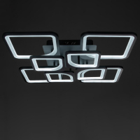 Люстра с ПДУ 59112/8BK LED 240Вт 3000-6000К диммер черный 55х55х10 см