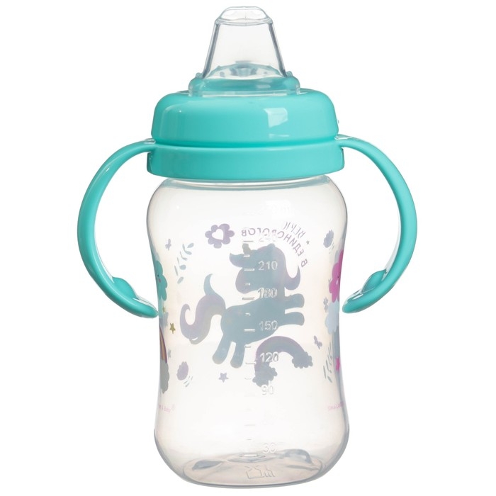 Поильник-непроливайка, мягкий носик, от 9 мес., 270 мл., «Единорог», M&B Поильник-непроливайка, мягкий носик, от 9 мес., 270 мл., «Единорог», M&B