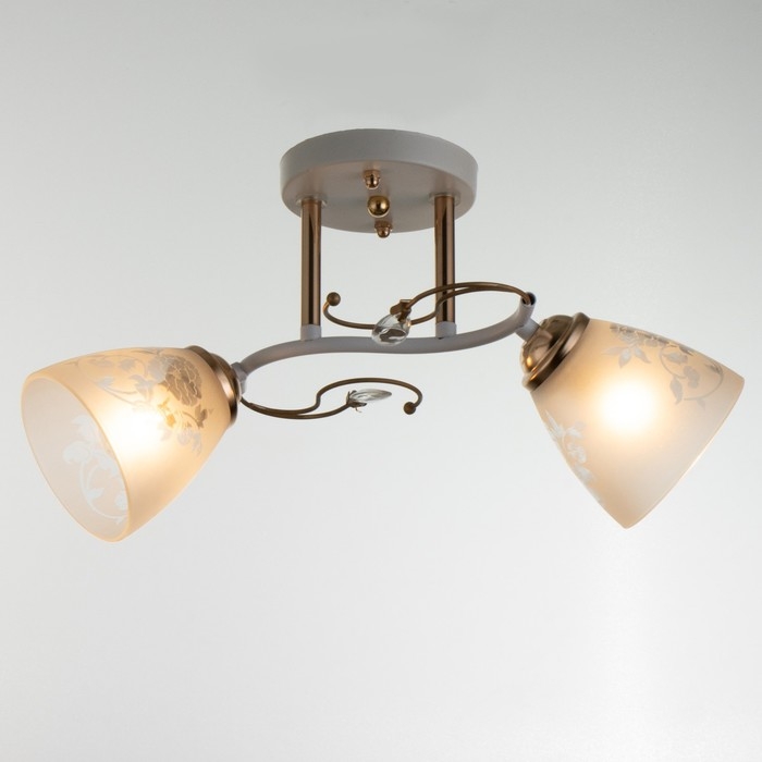 Люстра 2001/2 E27 60Вт бело-золотой 44х26х25 см