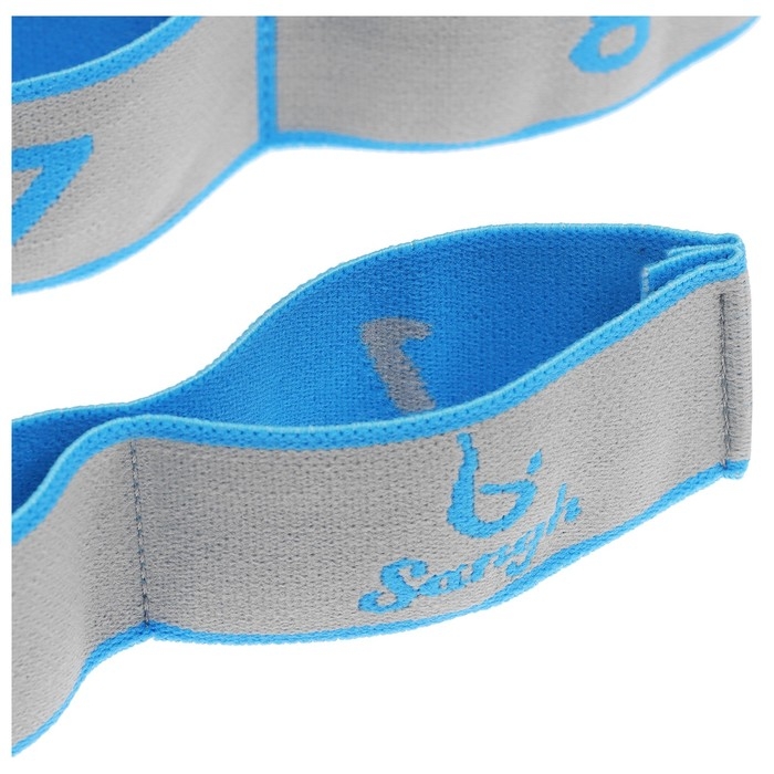 Эспандер-лента Sangh, эластичная, с захватами, 90х4 см, цвет голубой Эспандер-лента Sangh, эластичная, с захватами, 90х4 см, цвет голубой