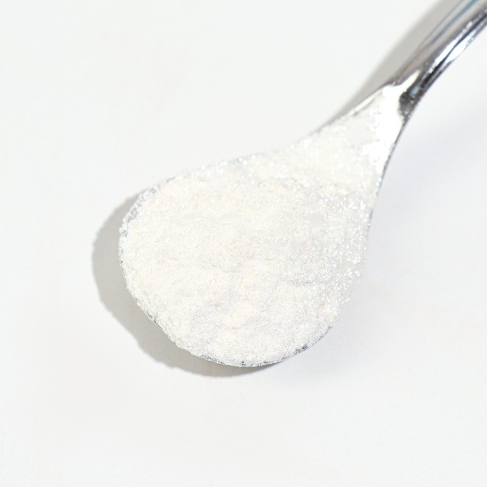 Глиттер кандурин пищевой КондиМир "Белый", фракция 10-100 µm, 5 г Глиттер кандурин пищевой КондиМир "Белый", фракция 10-100 µm, 5 г