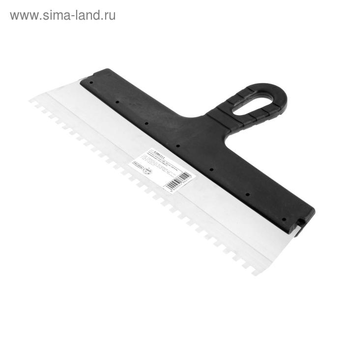 Шпатель зубчатый ЛОМ, 350 мм, зуб 6 мм, нержавеющая сталь Шпатель зубчатый ЛОМ, 350 мм, зуб 6 мм, нержавеющая сталь