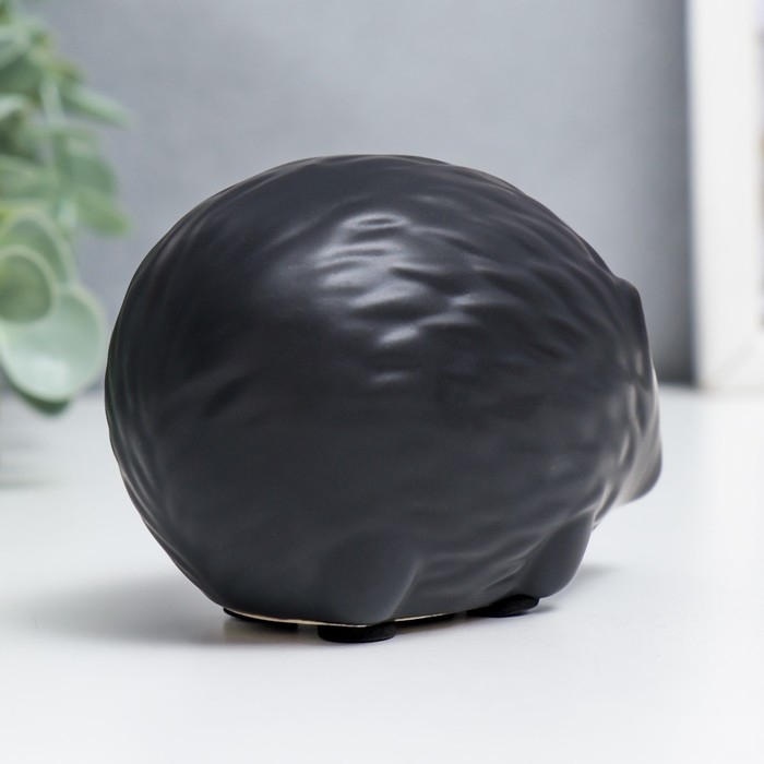 Сувенир керамика  Сувенир керамика "Чёрный маленький ёжик" матовый 5,8х5,2х8,6 см