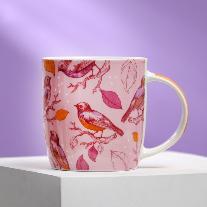 Набор керамический «Мама ты прекрасна»: кружка 350 мл, ложка, цвет оранжевый