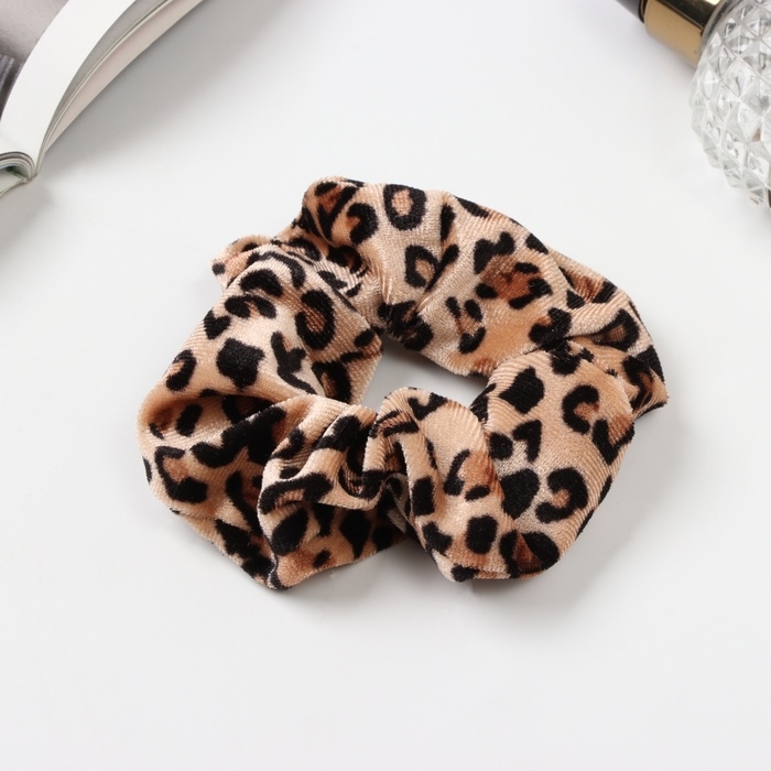 Резинка для волос Резинка для волос "Орбита" лео принт, 10 см, коричнево-бежевый
