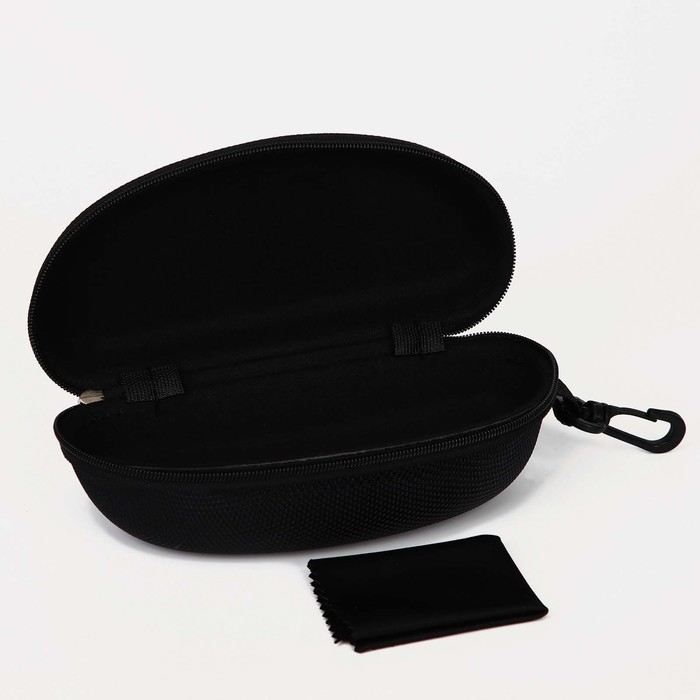 Футляр для очков на молнии, длина 17 см, цвет чёрный Футляр для очков на молнии, длина 17 см, цвет чёрный