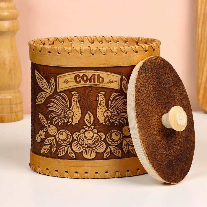 Туес для специй «Птицы», соль, 15х9х14 см Туес для специй «Птицы», соль, 15х9х14 см