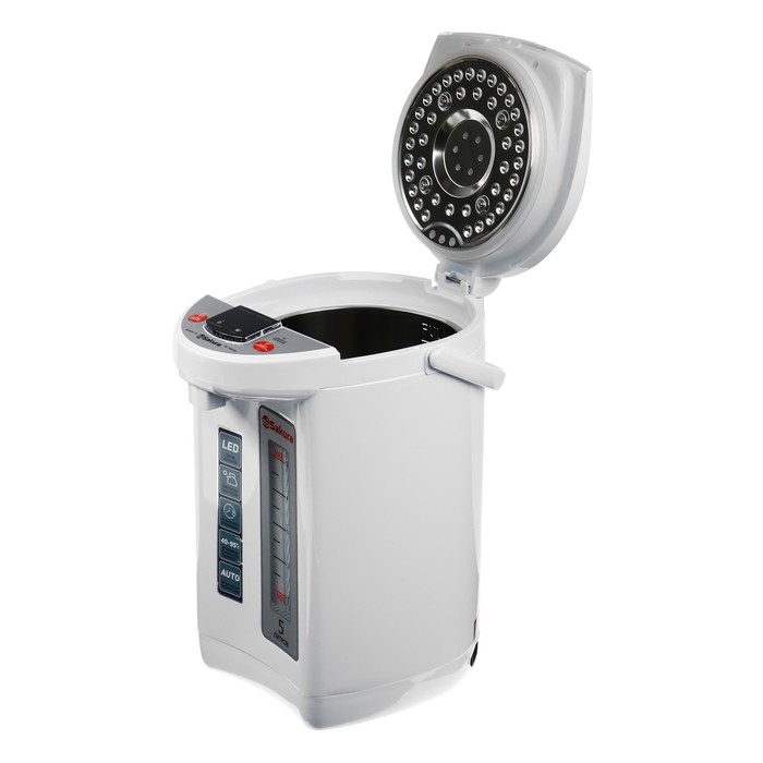 Термопот Sakura SA-1365W, 1200 Вт, 6 л, регулировка t, LED-дисплей, белый Термопот Sakura SA-1365W, 1200 Вт, 6 л, регулировка t, LED-дисплей, белый