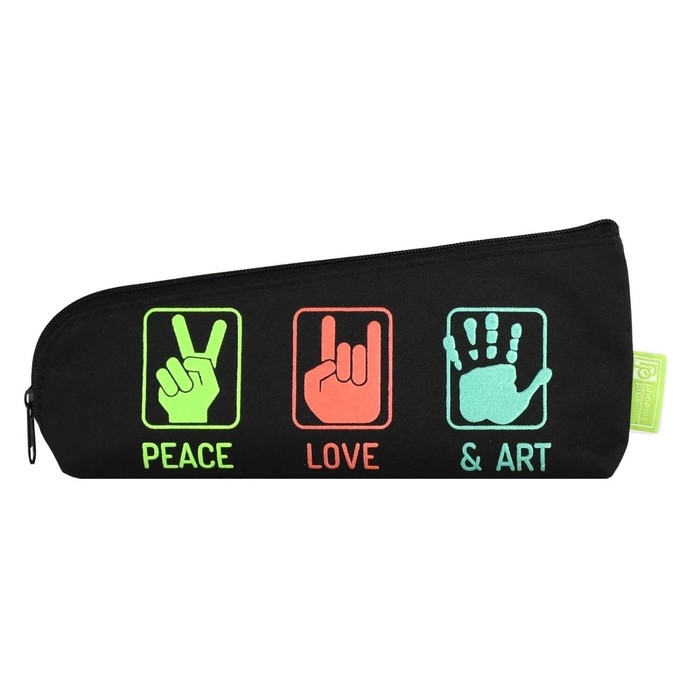 Пенал мягкий, 1 отделение, 80 х 200 х 40 мм, объёмный, Феникс Пенал мягкий, 1 отделение, 80 х 200 х 40 мм, объёмный, Феникс "Язык жестов" чёрный 62090