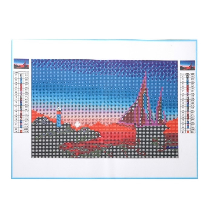 Алмазная мозаика с полным заполнением со светящимися стразами на холсте «Парусник», 20 х 30 см Алмазная мозаика с полным заполнением со светящимися стразами на холсте «Парусник», 20 х 30 см