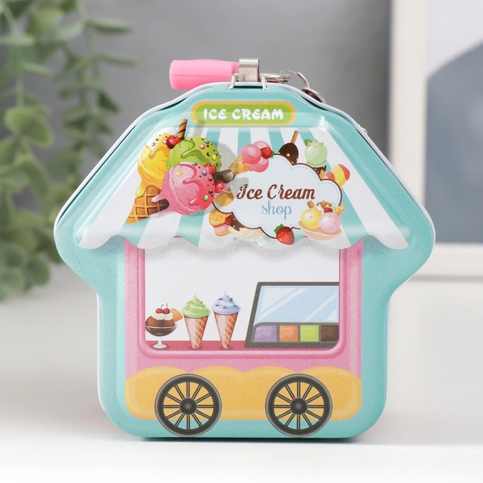 Копилка металл Копилка металл "Киоск с мороженым" МИКС 9х10х5 см