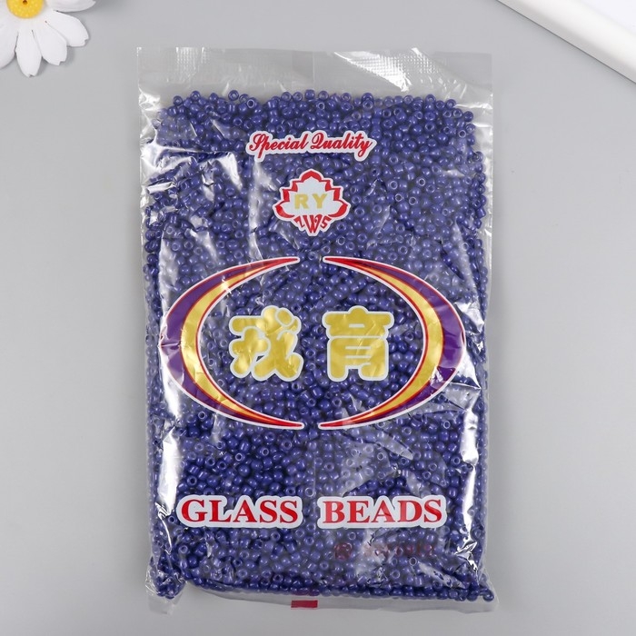 Бисер стекло 6/0  Бисер стекло 6/0 "Сапфир" яркий 450 гр