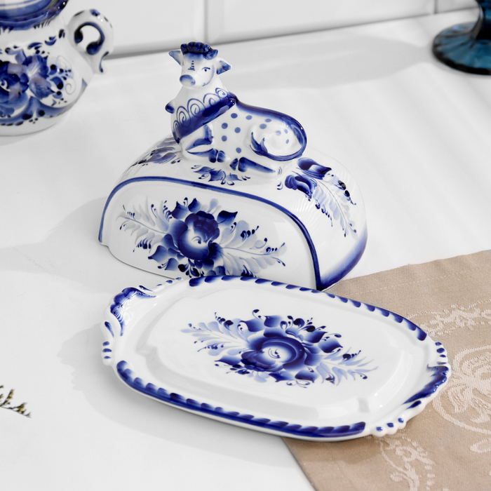 Маслёнка Маслёнка "Коровка", гжель