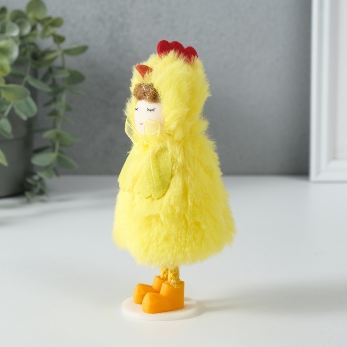 Кукла интерьерная  Кукла интерьерная "Девочка в костюме цыплёнка" 6х7х13,5 см