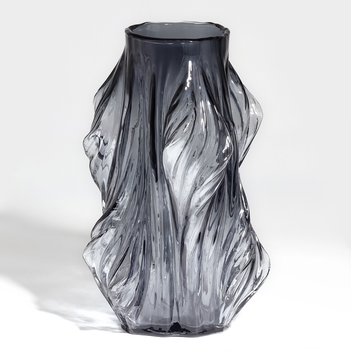 Ваза для цветов «Лючия» из прозрачного черного стекла 26,5 х 8 х 8 см Ваза для цветов «Лючия» из прозрачного черного стекла 26,5 х 8 х 8 см