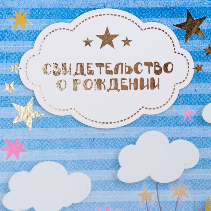 Свидетельство о рождении Свидетельство о рождении "Единорог" тиснение, А4