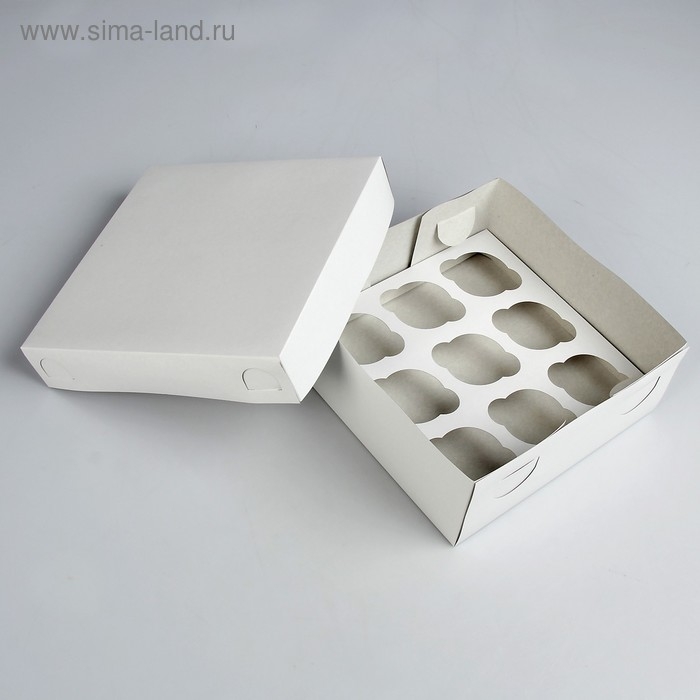 Упаковка на 9 капкейков, 25 х 25 х 10 см Упаковка на 9 капкейков, 25 х 25 х 10 см