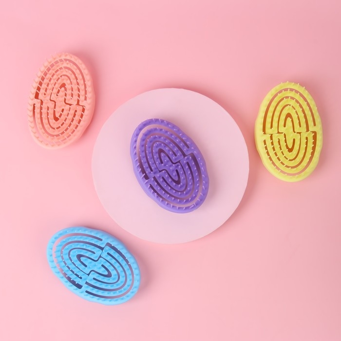 Расчёска массажная, овальная, 11 × 7,2 см, цвет МИКС Расчёска массажная, овальная, 11 × 7,2 см, цвет МИКС