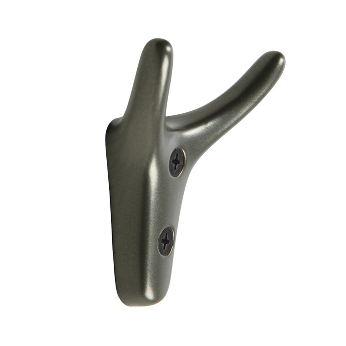 Крючок мебельный CAPPIO YAK, двухрожковый, графит Крючок мебельный CAPPIO YAK, двухрожковый, графит