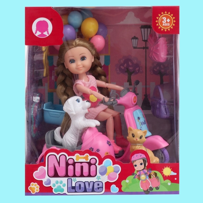 Кукла-малышка «Арина» с мотоциклом и аксессуарами, МИКС Кукла-малышка «Арина» с мотоциклом и аксессуарами, МИКС