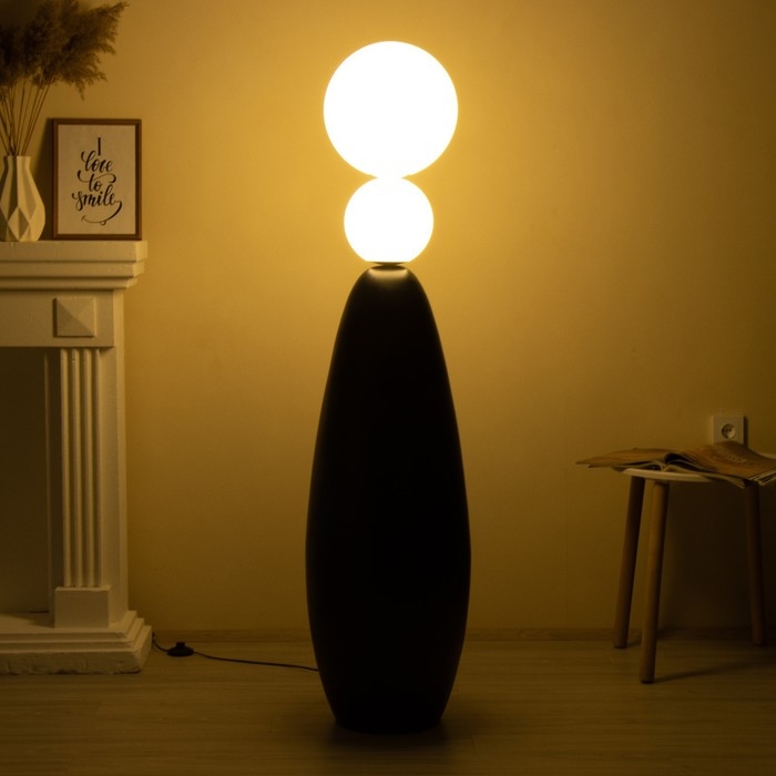 Торшер  Торшер "Бабл" LED 18Вт 4000К черный 38х38х155см