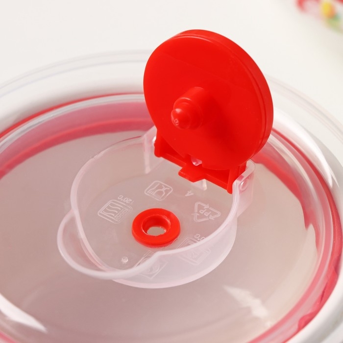 Набор салатников керамических с вакуумными крышками &laquo;Ирена&raquo;, 3 предмета: 300 мл, 600 мл, 900 мл