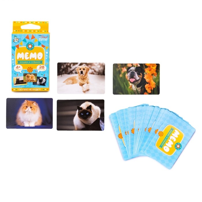Настольная игра «Мемо. Кошки и собаки» Настольная игра «Мемо. Кошки и собаки»