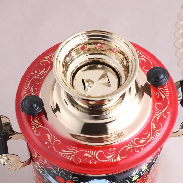 Набор «Рябина», 3 предмета, самовар 3 л, заварочный чайник 0,7 л, поднос Набор «Рябина», 3 предмета, самовар 3 л, заварочный чайник 0,7 л, поднос