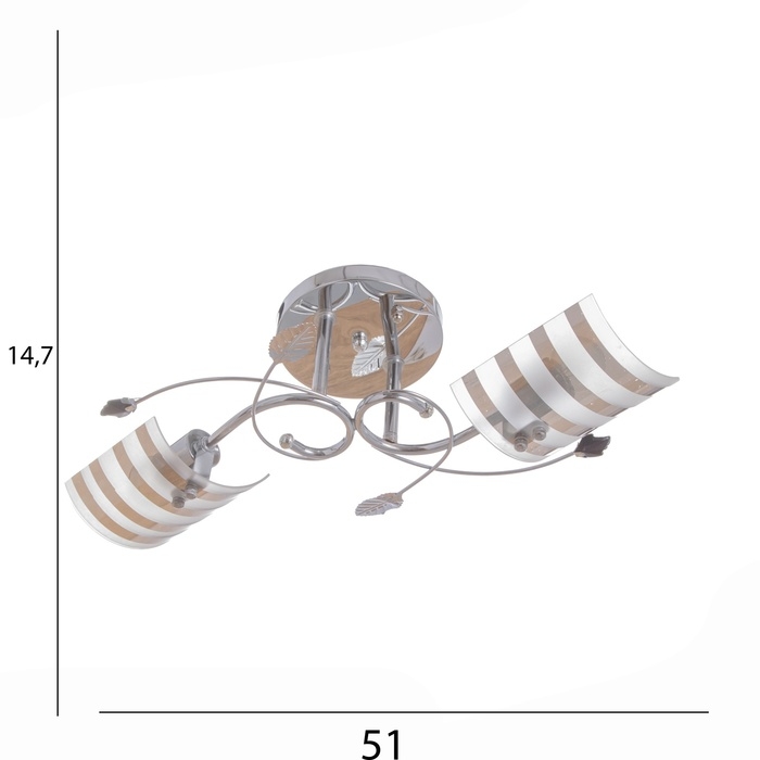 УЦЕНКА Люстра УЦЕНКА Люстра "Камми" 2х40Вт Е27 Хром МОДЕЛЬ:2638721