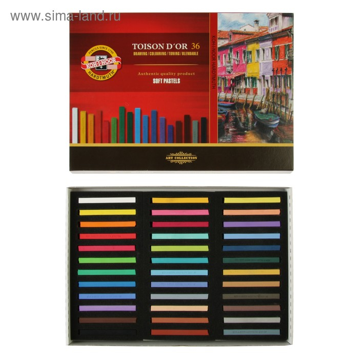 Пастель сухая художественная 36 цветов, Soft Koh-I-Noor TOISON D`OR 8585 Пастель сухая художественная 36 цветов, Soft Koh-I-Noor TOISON D`OR 8585