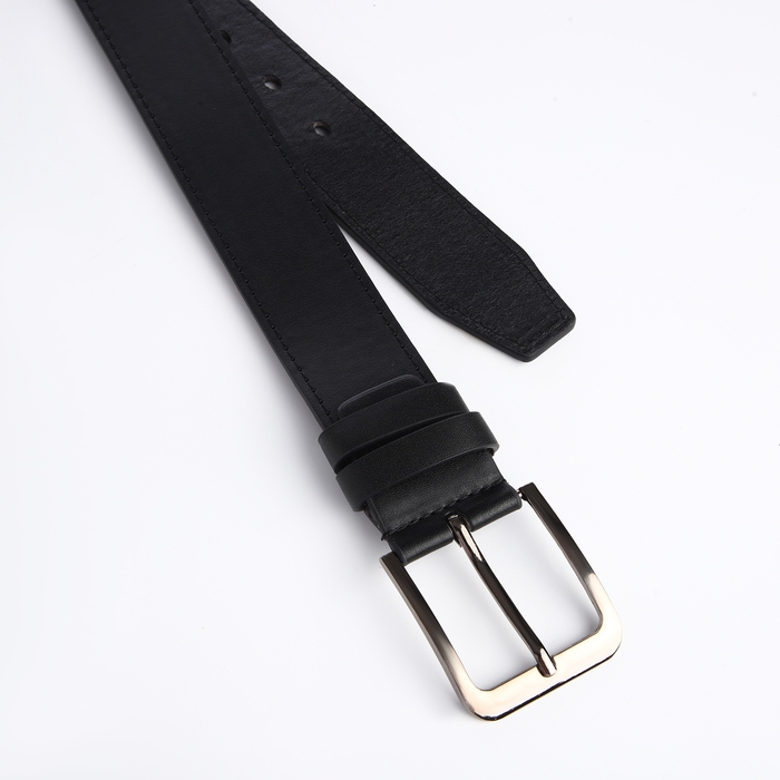 Ремень мужской, ширина 4 см, винт, пряжка металл, цвет чёрный Ремень мужской, ширина 4 см, винт, пряжка металл, цвет чёрный