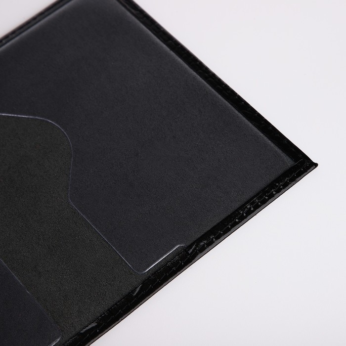 Обложка для паспорта, цвет чёрный