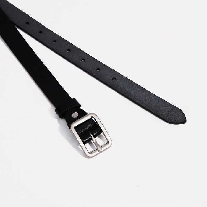 Ремень женский, ширина 2.2 см, винт, пряжка металл, цвет чёрный