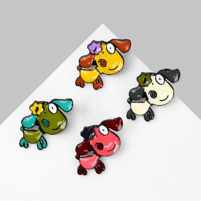 Брошь «Овечка» мультяшная, цвет МИКС в чёрном металле (неделимая фасовка 12 шт., цена за шт.) Брошь «Овечка» мультяшная, цвет МИКС в чёрном металле (неделимая фасовка 12 шт., цена за шт.)