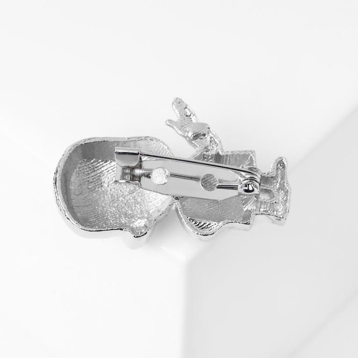 Брошь Брошь "Доктор Айболит", цветная в серебре