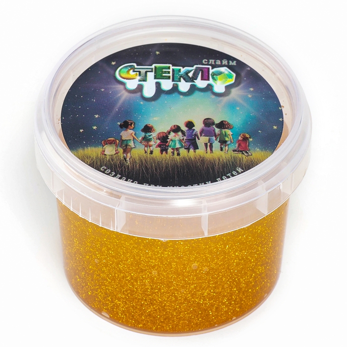 Слайм «Стекло» с золотыми блёстками, 90 г Слайм «Стекло» с золотыми блёстками, 90 г