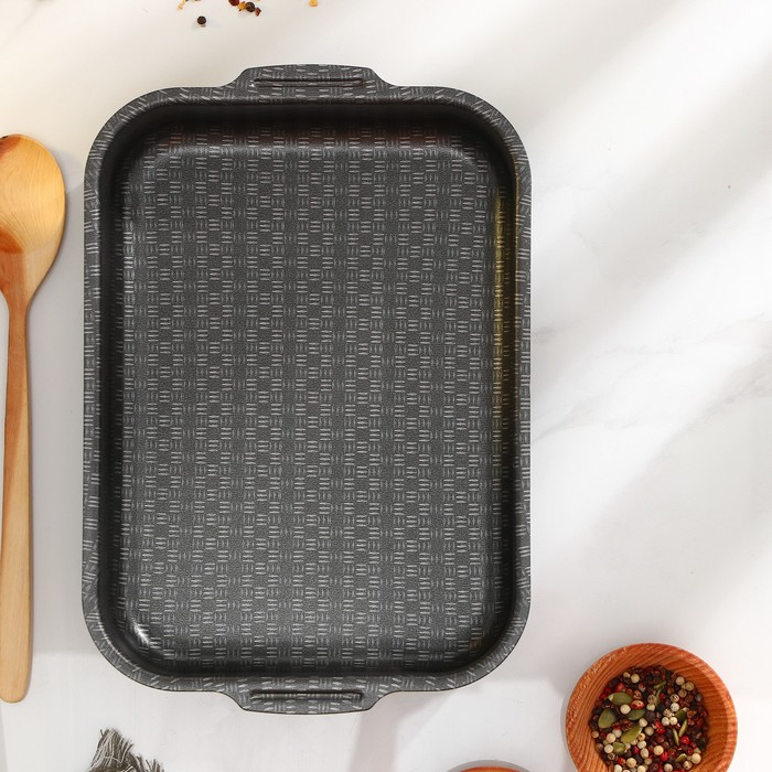 Противень «Хозяюшка», 19×25 см, h=6 см, антипригарное покрытие, цвет бордовый Противень «Хозяюшка», 19×25 см, h=6 см, антипригарное покрытие, цвет бордовый