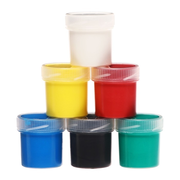 Краска акриловая, набор 6 цветов х 20 мл, Calligrata, художественная, морозостойкая, в картонной коробке Краска акриловая, набор 6 цветов х 20 мл, Calligrata, художественная, морозостойкая, в картонной коробке