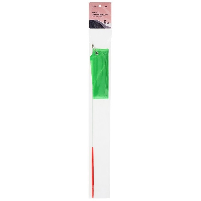 Лента для художественной гимнастики с палочкой Grace Dance, 4 м, цвет зелёный Лента для художественной гимнастики с палочкой Grace Dance, 4 м, цвет зелёный