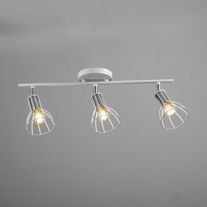 Светильник Светильник "Бостон" 3х60Вт Е14 белый/хром