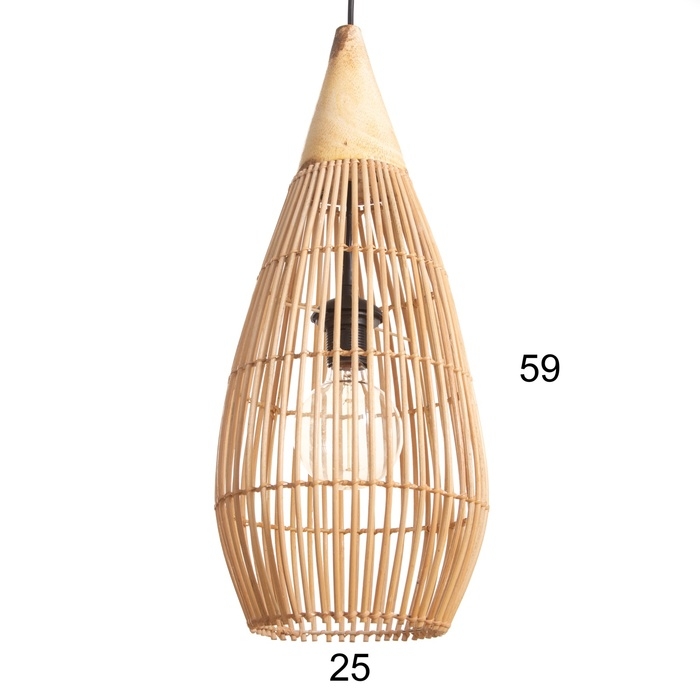 Светильник потолочный из ротанга Светильник потолочный из ротанга "Джони" 1х120Вт, Е27, 22х22х60 см