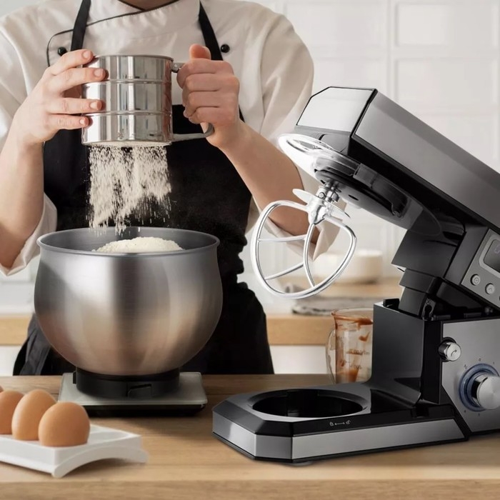 Миксер Kitfort КТ-3470, планетарный, 700 Вт, 4 л, 6 скоростей, чёрно-серебристый Миксер Kitfort КТ-3470, планетарный, 700 Вт, 4 л, 6 скоростей, чёрно-серебристый