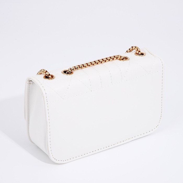 Сумка-мессенджер на клапане, цвет белый Сумка-мессенджер на клапане, цвет белый