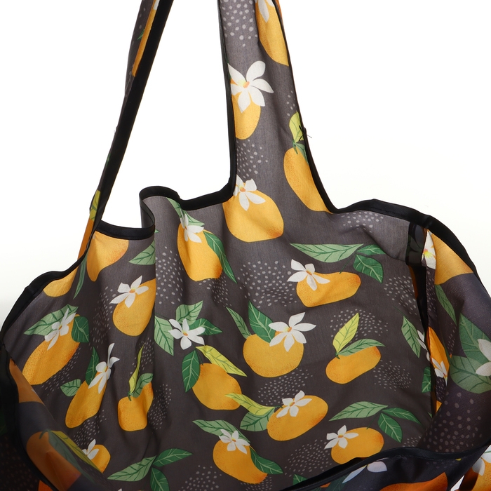 Сумка хозяйственная без застёжки, складная, цвет чёрный Сумка хозяйственная без застёжки, складная, цвет чёрный